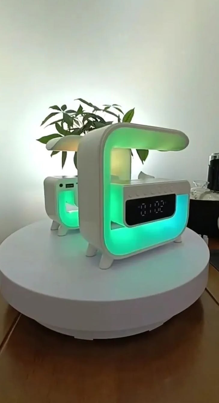 смарт колонка/умная лампа- ночник с беспроводной зарядкой/часы электронные,ночник колонка с беспроводной зарядкой,блютуз колонка ночник с беспроводной зарядкой и подсветкой,блютуз колонка ночник с бес