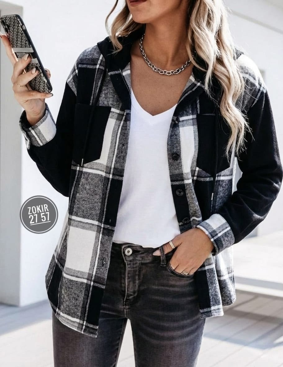 рубашка женская в клетку оверсайз тёплая,теплые рубашки женские в клетку,клетчатая рубашка женская,теплая рубашка оверсайз в клетку с капюшоном,рубашка в клетку женская