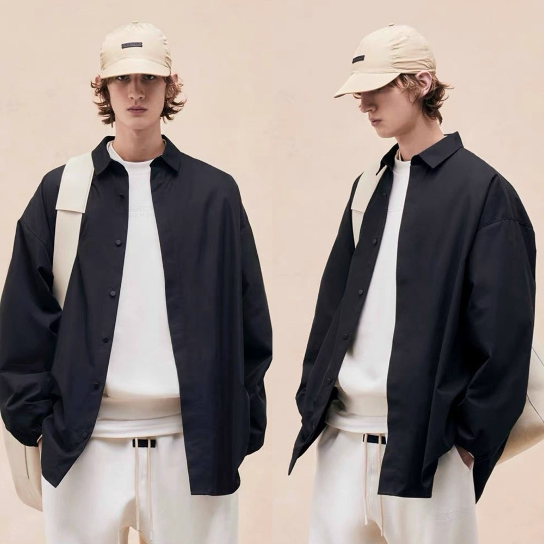 fear of god essentials,мужская мода,повседневная куртка,куртка свободного кроя,легкая куртка
