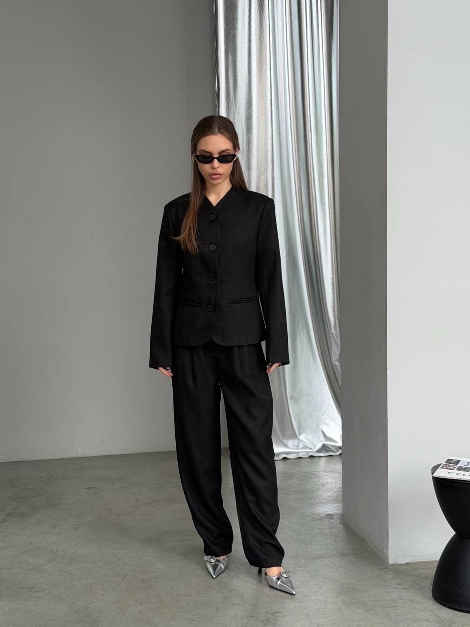 жакет черный,жакет,женские жакеты,женский брючный костюм,приталенный жакет