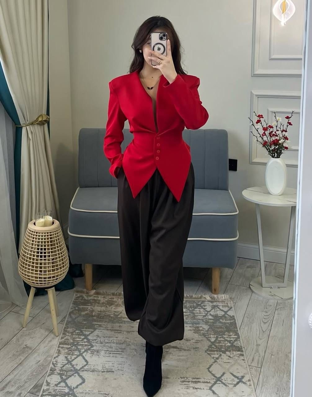 брючный костюм,костюм женский,красный пиджак,жакет