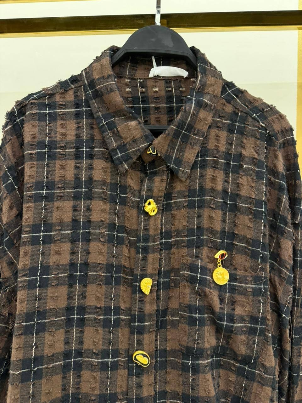 рубашка женская в клетку,рубашка в клетку,рубашка свободного кроя в клетку,рубашка женская,рубашка в клетку 0164 коричневый