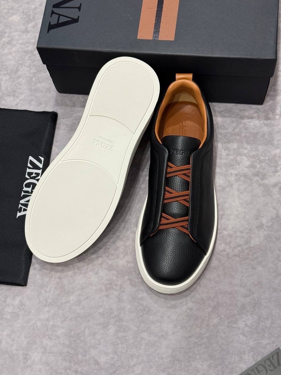 кроссовки zegna,,кроссовки ermenegildo zegna,кожаные мужские кеды,zegna кеды