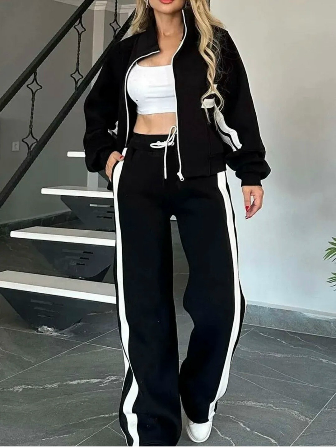 женский повседневный спортивный костюм y2k,женский спортивный костюм,cпортивный костюм женский на флисе,костюм спортивный,женский спортивный костюм полоска полиэстер