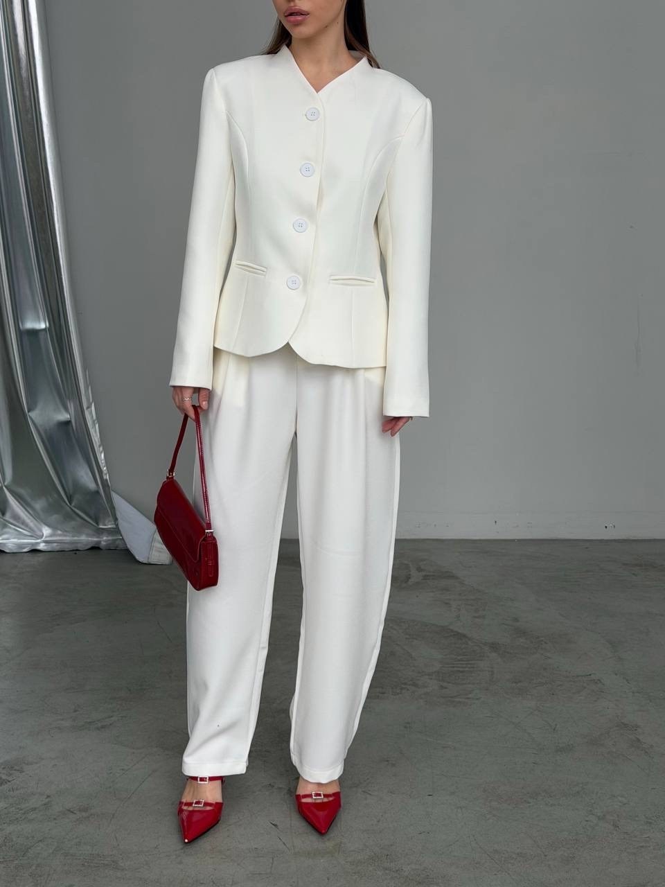 жакет helen birch j017 молочный,костюм брючный 1993 белый dilanavip,белый брючный костюм,брючный костюм,брючный костюм pirs 5026 белый