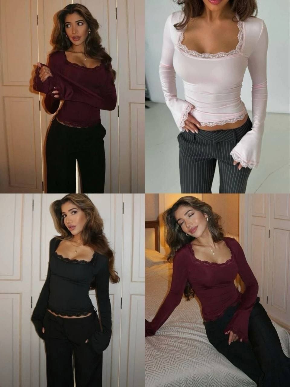 кроп топ кружевной,кружевной топ,футболка женская кружевная с круглым вырезом и длинным рукавом,футболка облегающая dazy с длинными рукавами и кружевными вставками белый,кроп топ