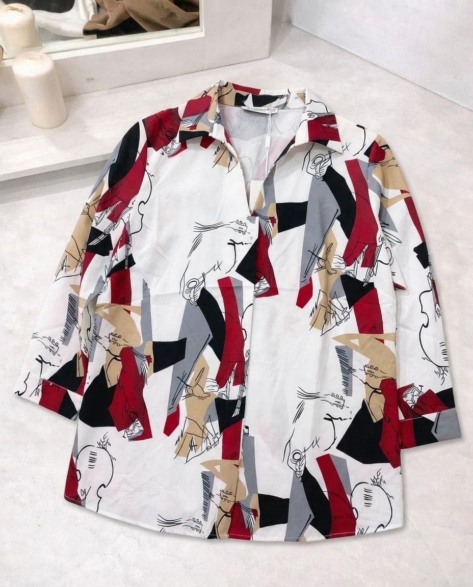 рубашка с принтом,рубашка с длинным рукавом и принтом,рубашка с длинным рукавом,блузка женская с принтом,повседневная рубашка