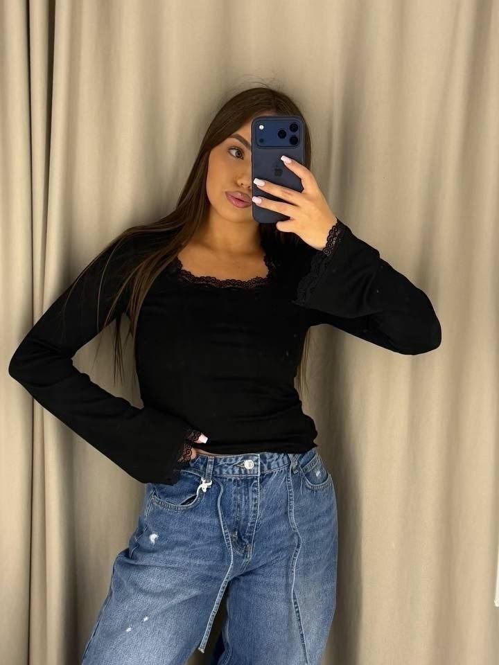 кроп топ кружевной,кружевной топ,футболка женская кружевная с круглым вырезом и длинным рукавом,футболка облегающая dazy с длинными рукавами и кружевными вставками белый,кроп топ