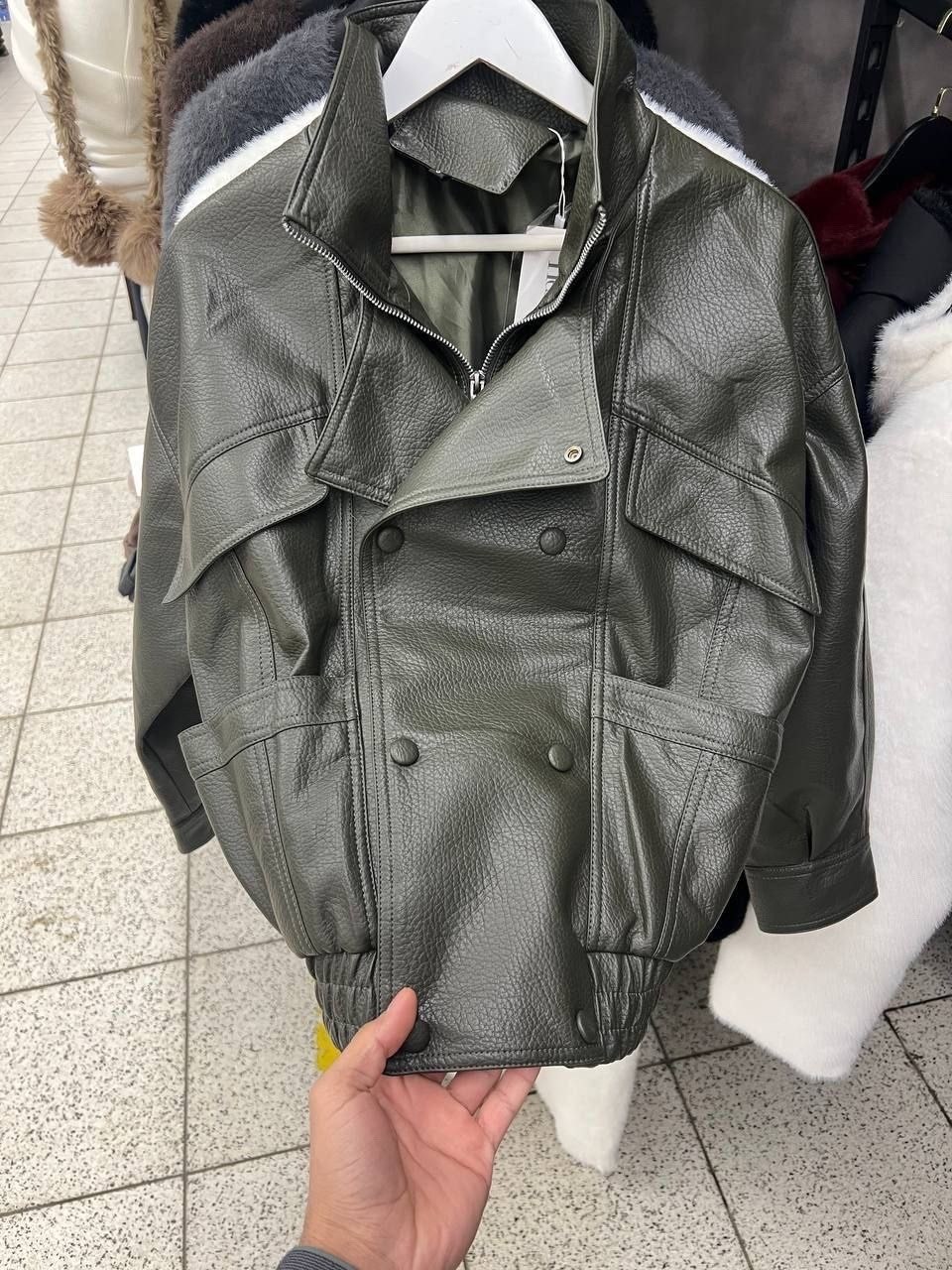 косуха куртка,косуха кожаная серая винтажная куртка оверсайз mony,женская кожаная куртка,куртка косуха женская,куртка кожаная