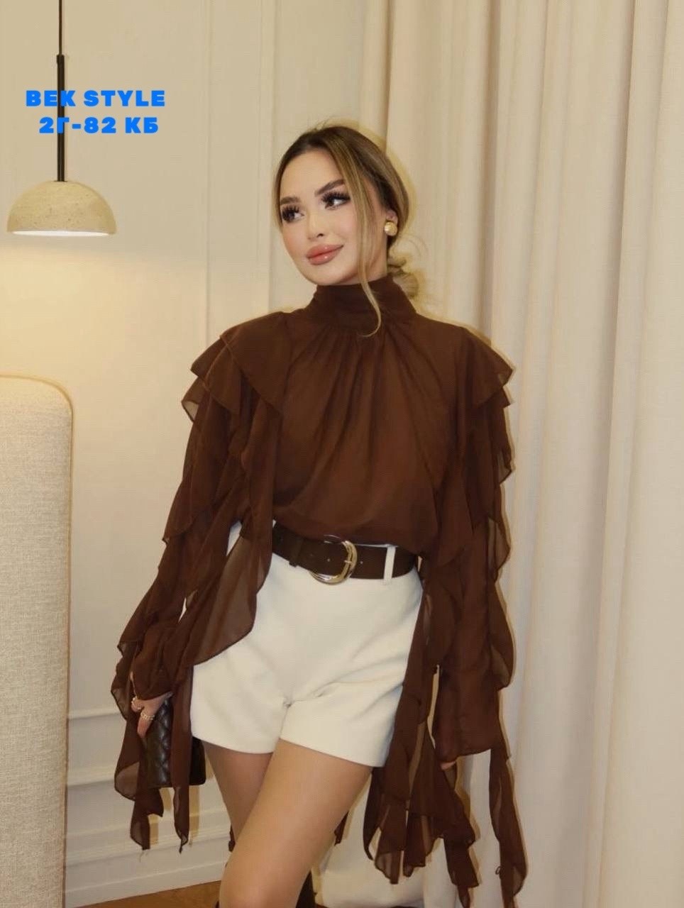 блузка с оборками,блузка,блузка с рукавами