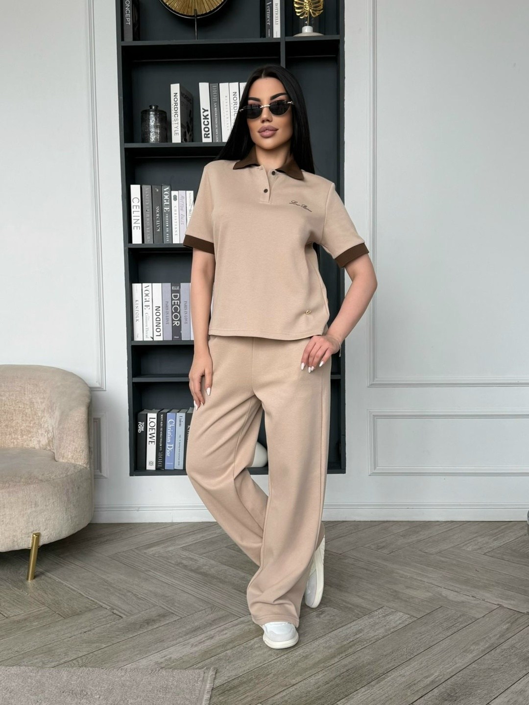 стильные костюмы,трикотажные костюмы,костюм с брюками,костюм бежевый,женские костюмы