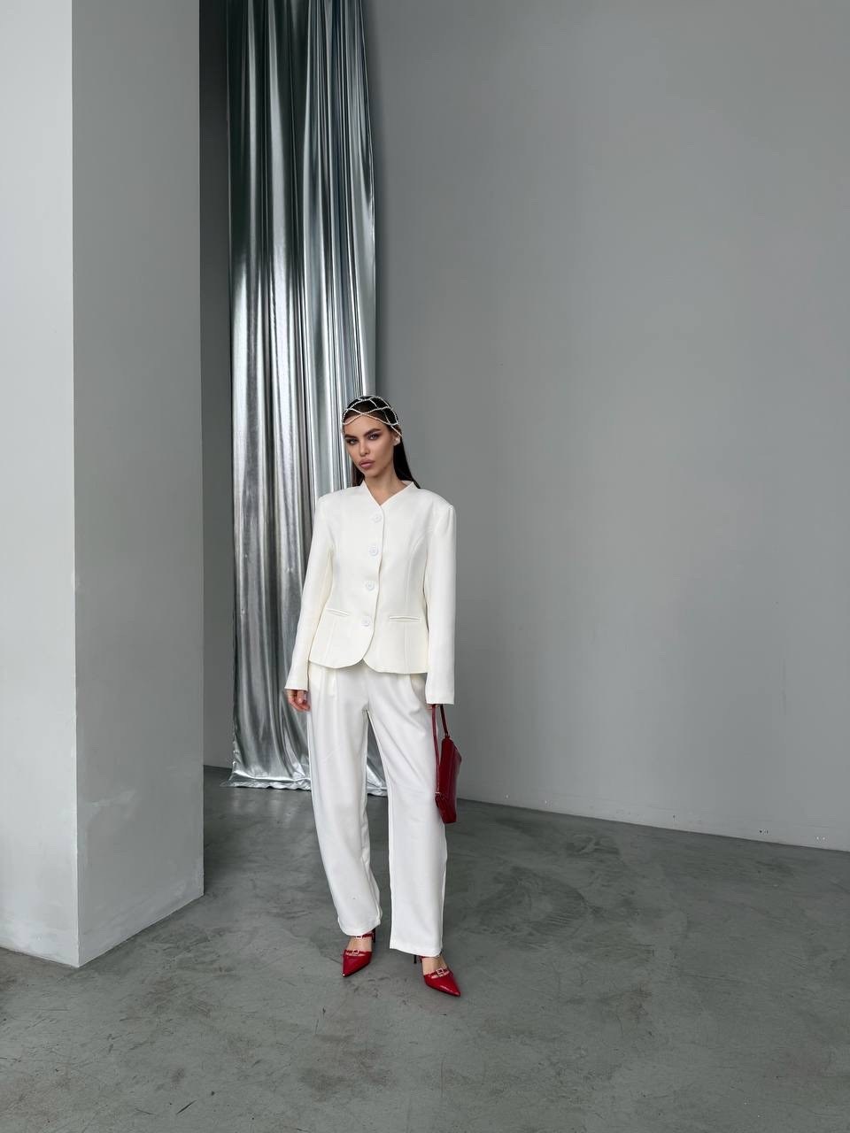 жакет helen birch j017 молочный,костюм брючный 1993 белый dilanavip,белый брючный костюм,брючный костюм,брючный костюм pirs 5026 белый