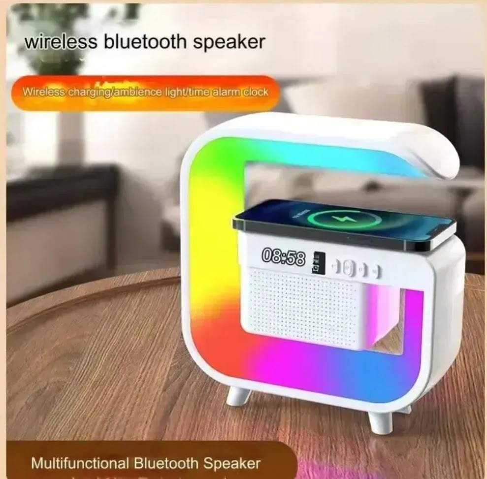 смарт колонка/умная лампа- ночник с беспроводной зарядкой/часы электронные,ночник колонка с беспроводной зарядкой,блютуз колонка ночник с беспроводной зарядкой и подсветкой,блютуз колонка ночник с бес