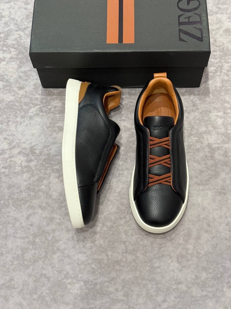 кроссовки zegna,,кроссовки ermenegildo zegna,кожаные мужские кеды,zegna кеды