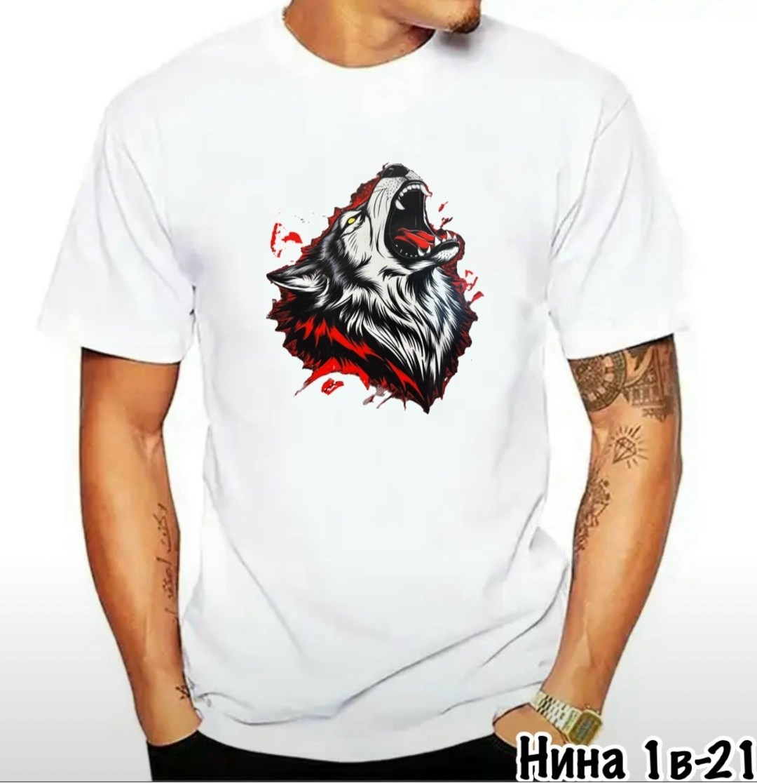 футболки для мужчин,футболки и майки,футболка волк,мужская футболка,футболка