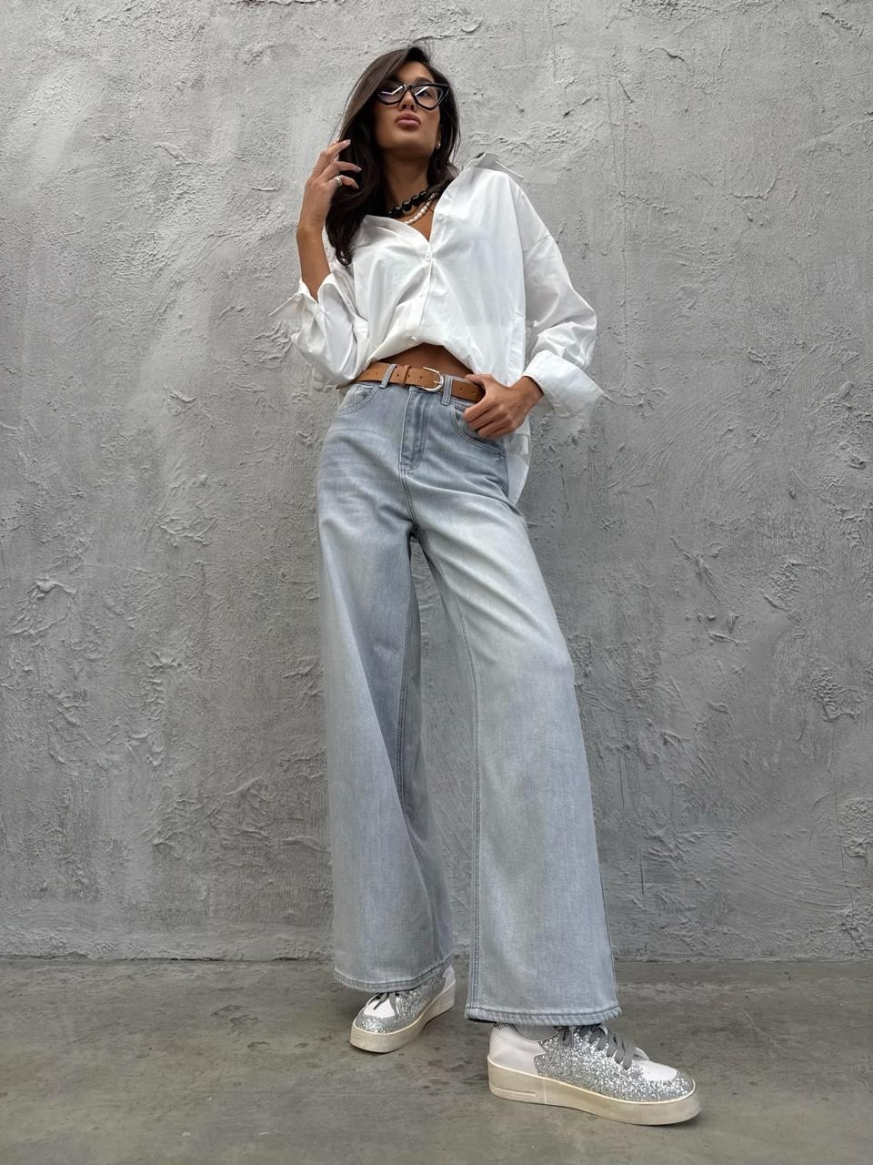рубашка с джинсами,модный стиль,джинсы модные,широкие джинсы,образ с джинсами палаццо