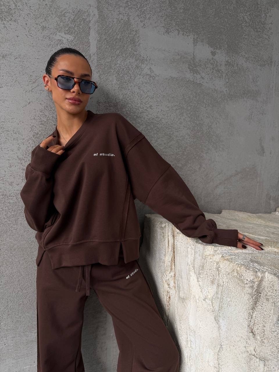 трикотажные костюмы,костюм объемный,костюм спортивный женский повседневный,спортивный костюм,широкие брюки