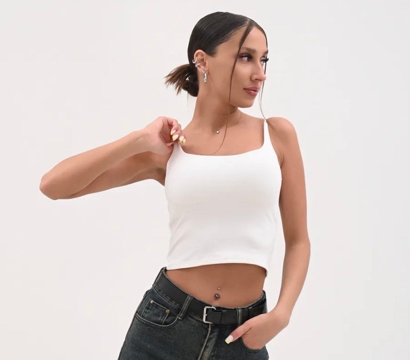 женский топ,кроп топ,майка женская,женский топ кроп,топ на лямках базовый