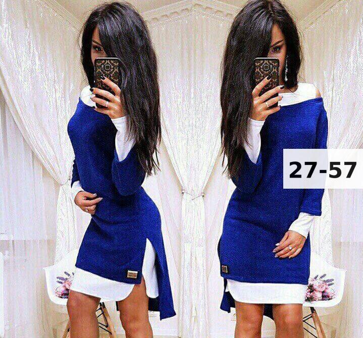 платье двойка,платье трикотажное женское,платье двойка с кофтой,спортивное платье,платье туника