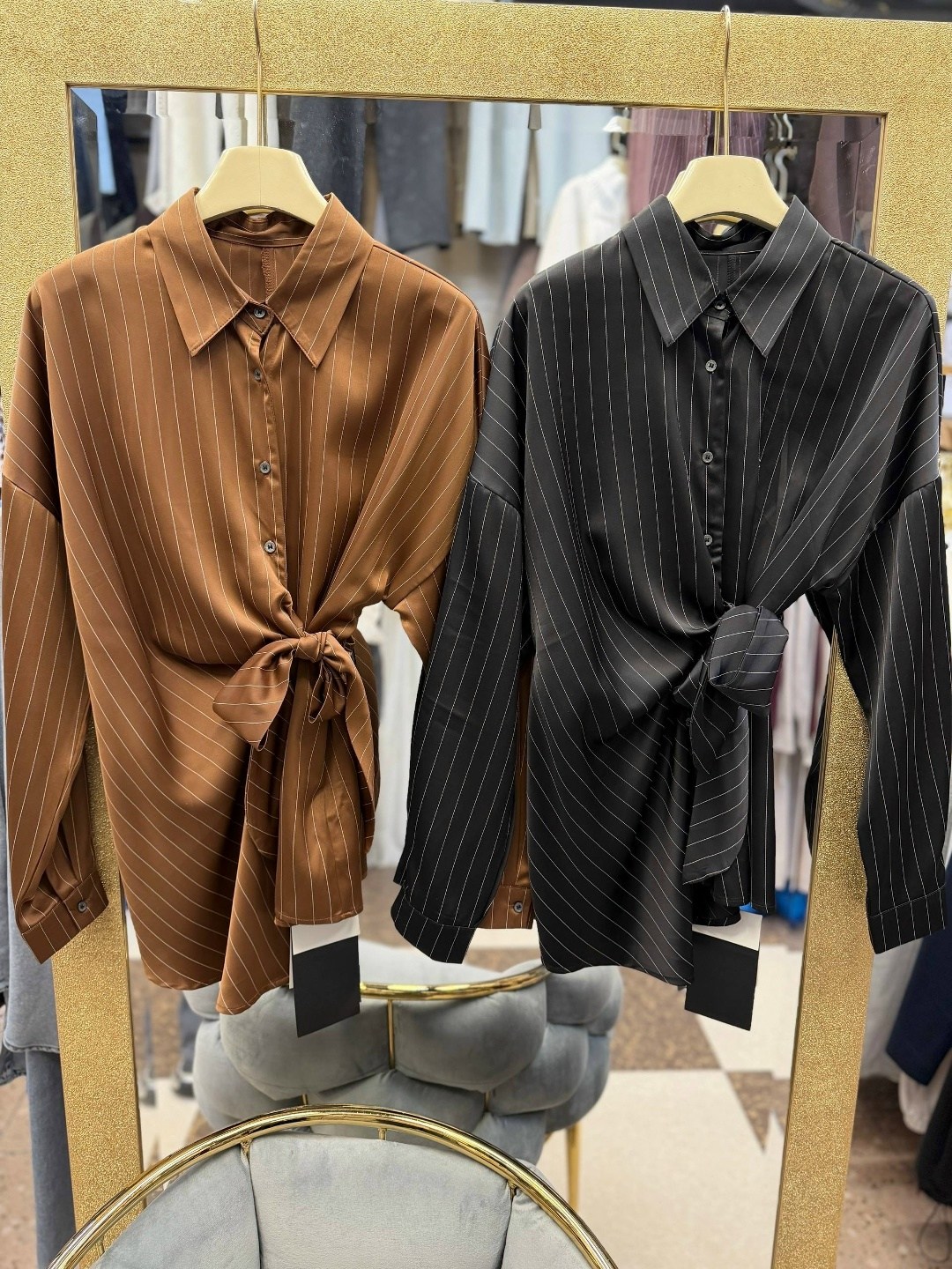 женская рубашка в полоску,коричневая рубашка женская,женская рубашка,рубашка в коричневую полоску женская,рубашка в полоску