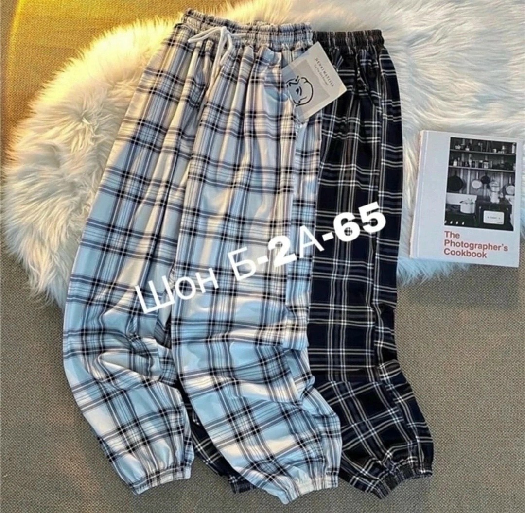 женские брюки в клетку,брюки в клетку,клетчатые брюки,штаны в клетку,брюки свободные повседневные