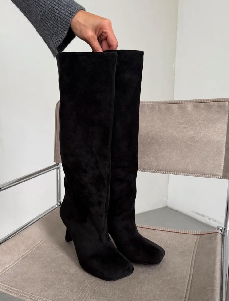 замшевые сапоги,замшевые сапоги на каблуке,сапоги коричневые на каблуке,натуральные замшевые сапоги женские,сапоги трубы на каблуке