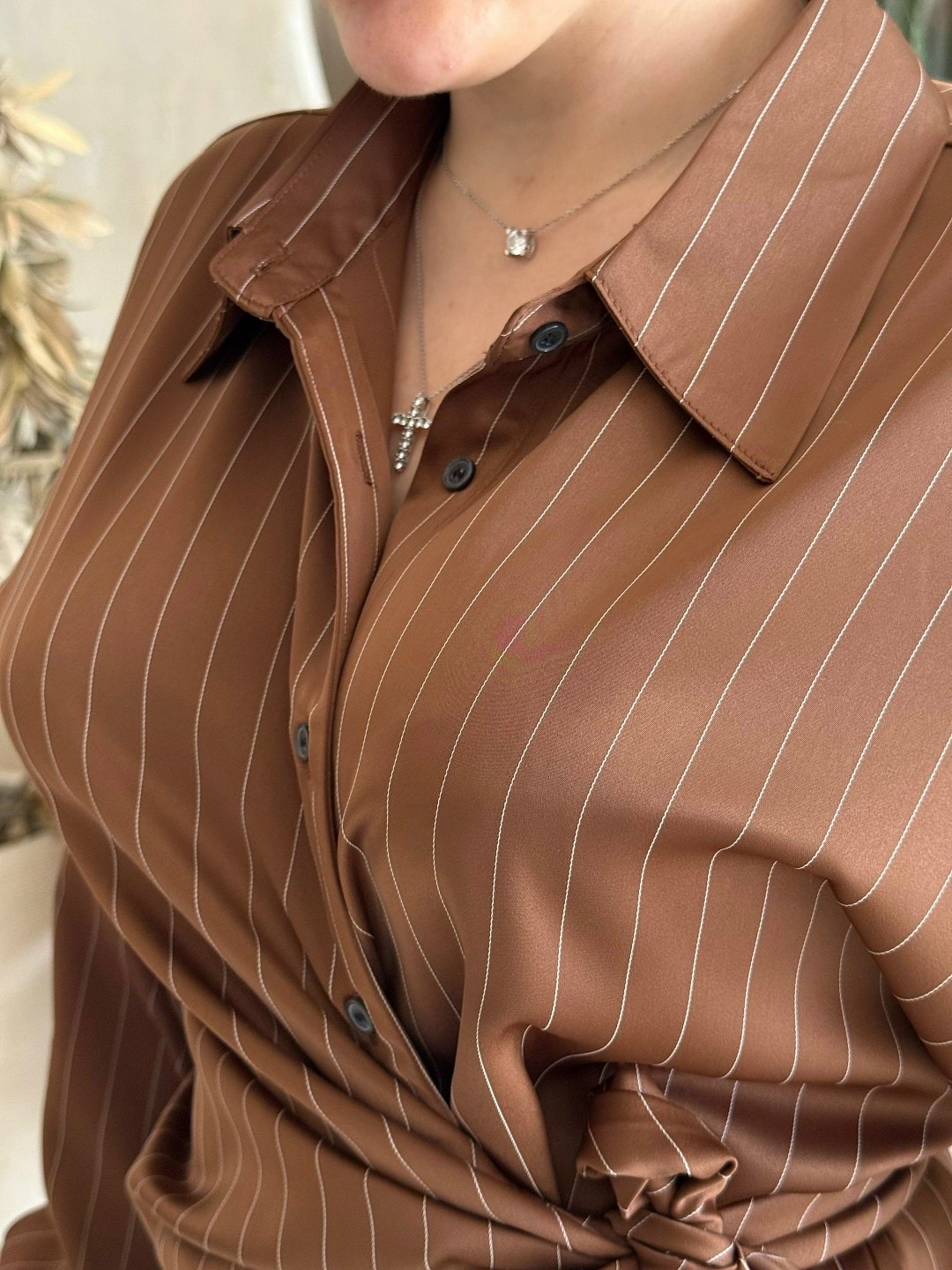 женская рубашка в полоску,коричневая рубашка женская,женская рубашка,рубашка в коричневую полоску женская,рубашка в полоску