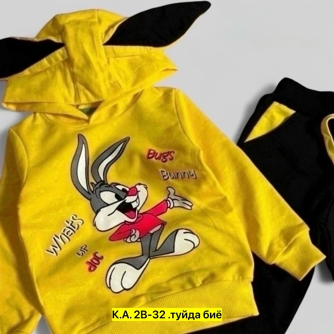 детский костюм трикотажный bugs bunny,трикотажный костюм для девочки,костюм трикотажный,детские костюмы,детский костюм трикотажный bugs bunny q&t kisd 215609262