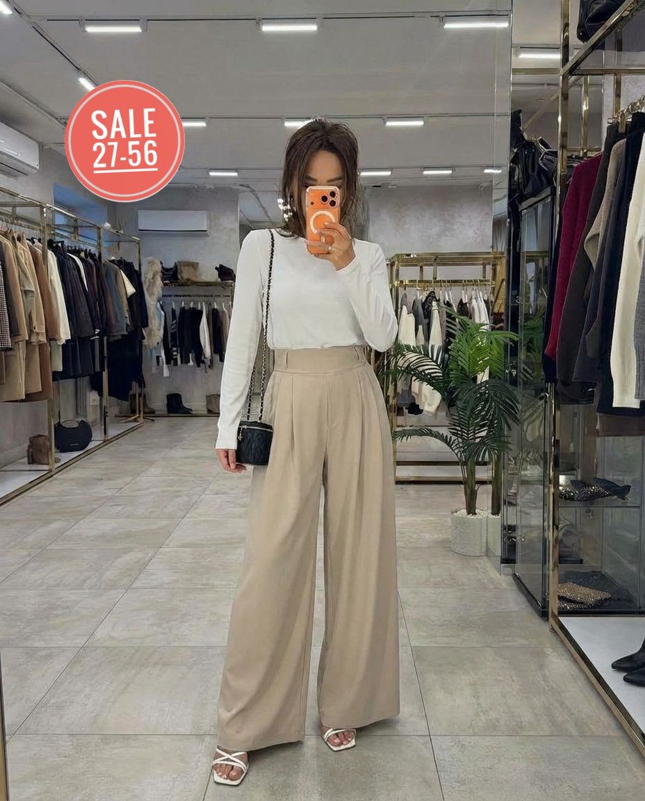 образ с бежевыми брюками палаццо,брюки бежевые палаццо,палаццо брюки,образ с брюками палаццо,женские брюки палаццо