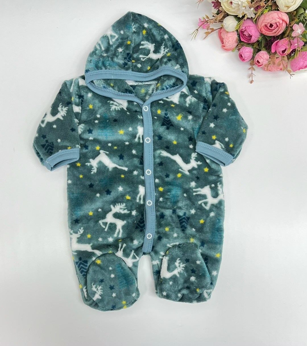 комбинезон велюровый для новорожденных 62 baby go,комбинезон для новорожденного,комбез для новорожденного,плюшевый комбинезон для новорожденного,плюшевый комбинезон