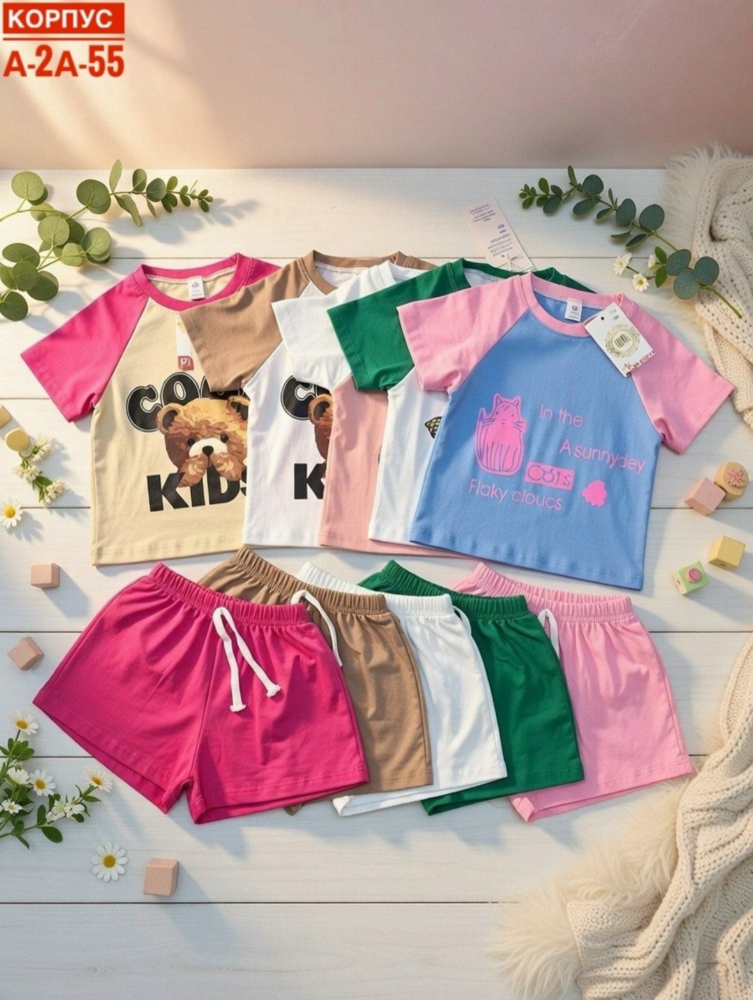 футболки комплект,комплект детской одежды,одежда для девочек,детские комплекты,комплект одежды для детей