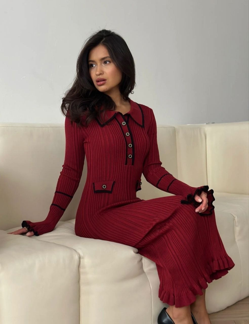 женское вязаное платье-лапша happyfox,вязаное платье лапша,трикотажное платье,женское вязаное платье-лапша,платье теплое вязаное