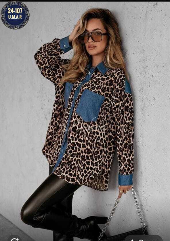 женская джинсовая рубашка,леопардовая рубашка,повседневная рубашка,женские рубашки,блузка джинсовая