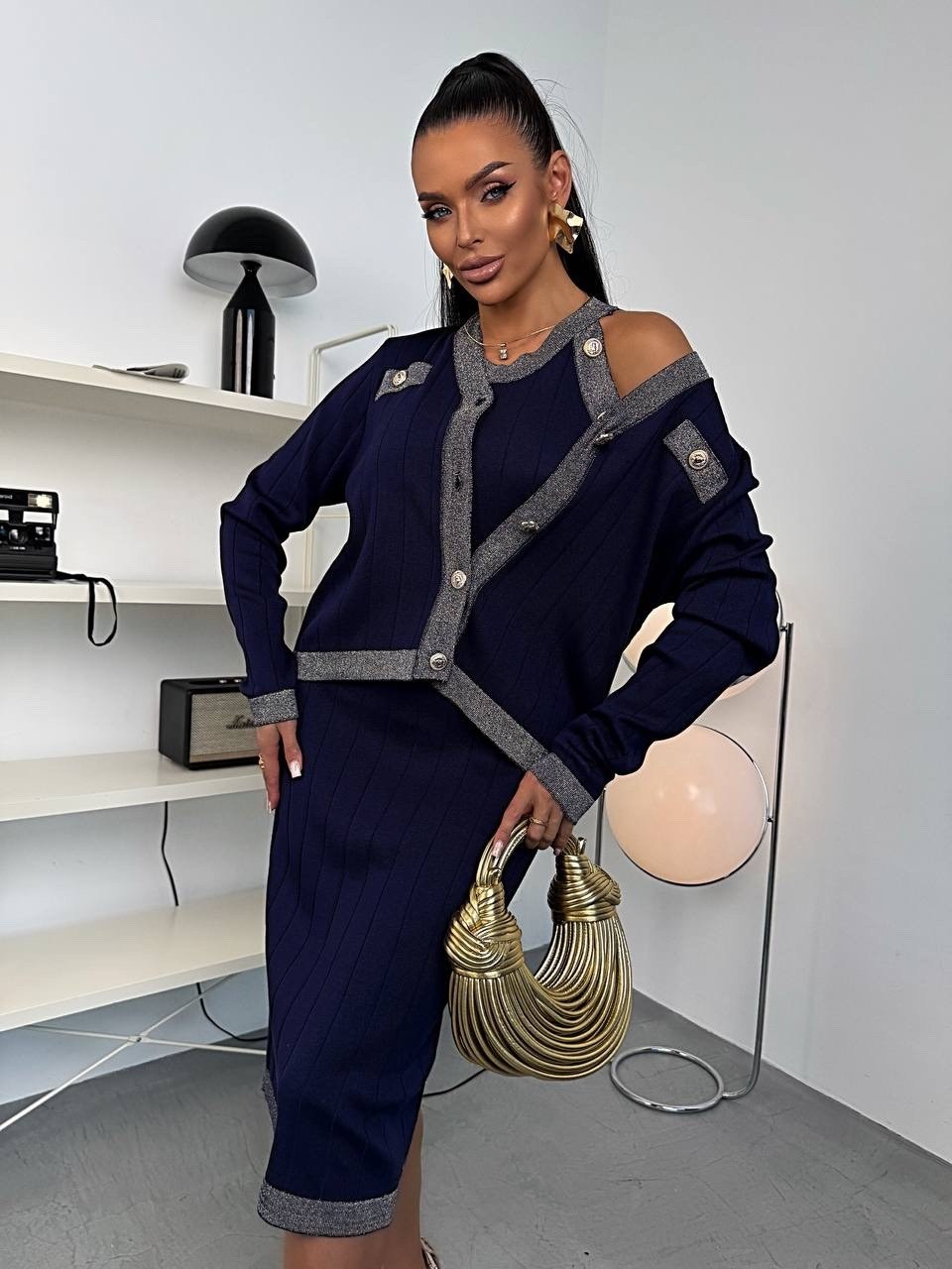 костюм двойка кардиган,стильные костюмы,кофта кардиган,костюм с платьем,костюм женский платье