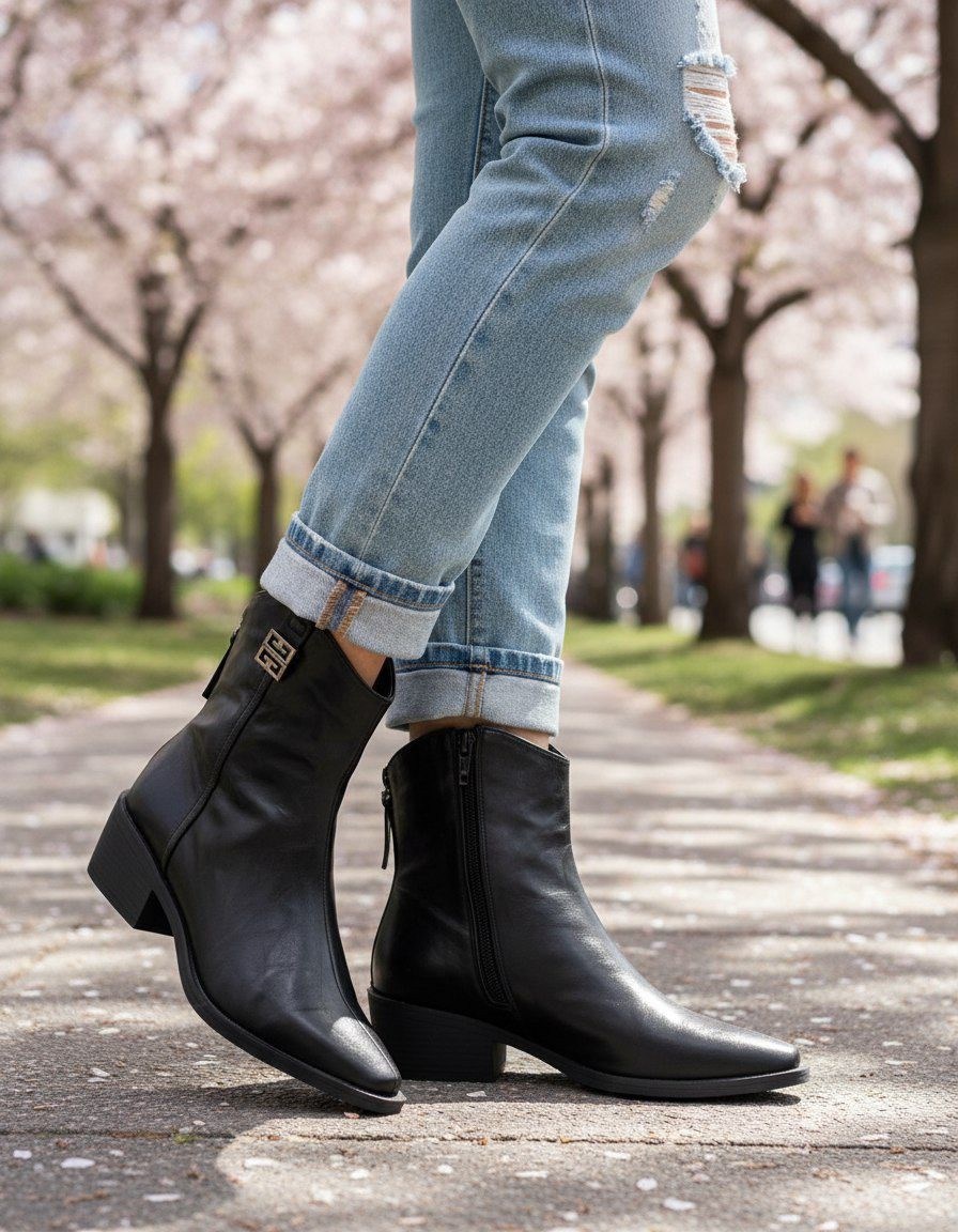 полусапоги,модные ботильоны,казаки  женская,казаки осенние premiumshoes 258751168,