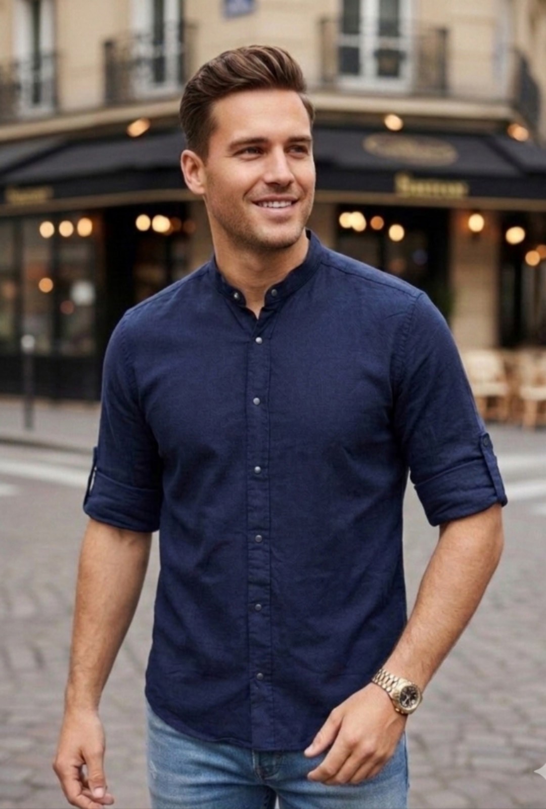 мужская рубашка,мужская рубашка голубая,рубашка мужская льняная,повседневная рубашка,стильная рубашка