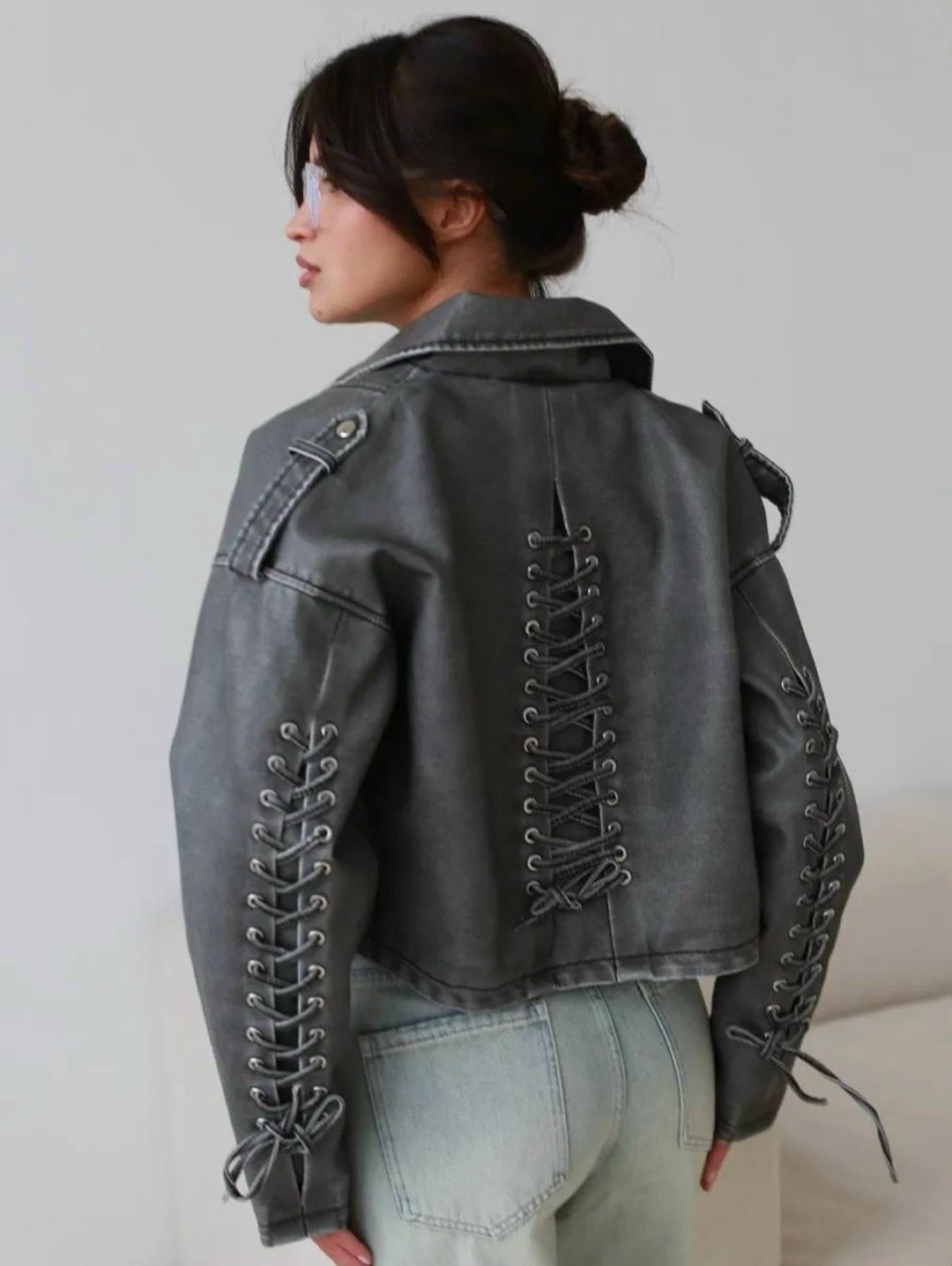 косуха винтажная куртка кожаная oversize серая monyken,косуха серая винтажная куртка кожаная оверсайз aftfbasic,косуха винтажная куртка кожаная oversize серая mony,куртка косуха,куртка косуха женская