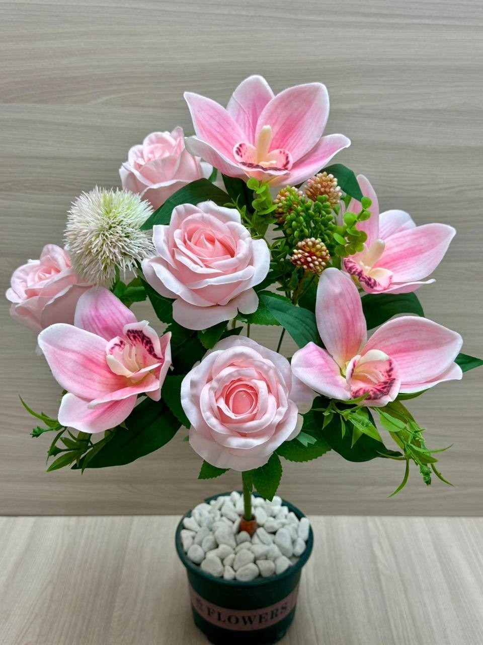 цветок искусственная,искусственные цветы орхидея,роза персиковая,роза пич аваланж,чайно гибридная роза