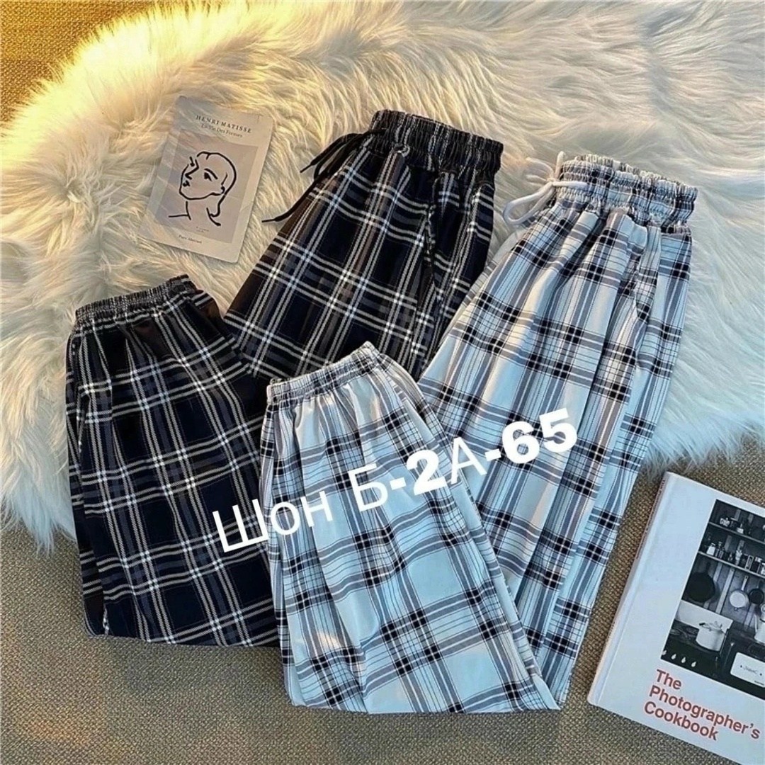 женские брюки в клетку,брюки в клетку,клетчатые брюки,штаны в клетку,брюки свободные повседневные