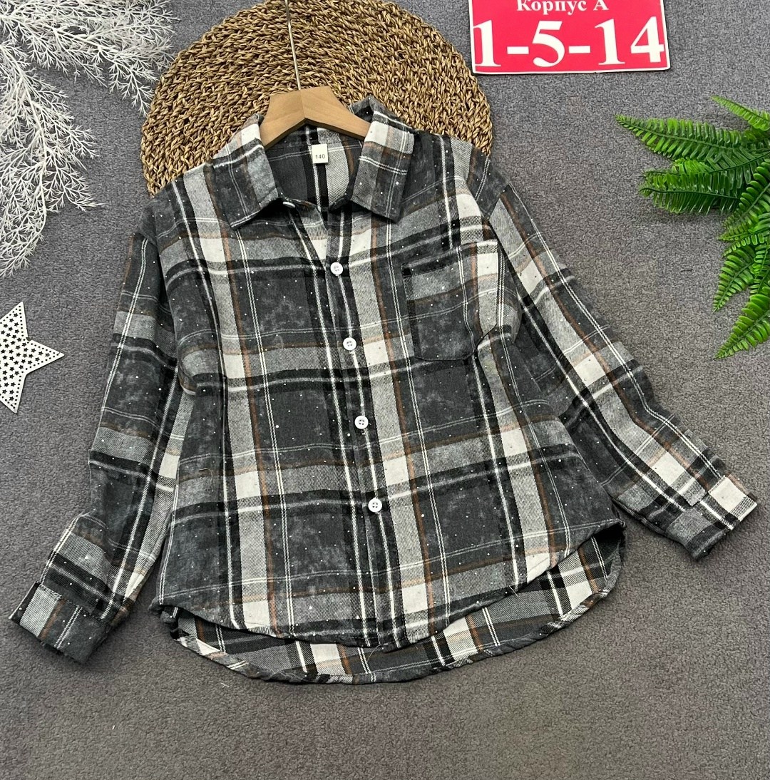 рубашка школьная в клетку,рубашка в клетку для девочек,рубашка в клетку детская,рубашка школьная в клетку оверсайз удлиненная modumpueri,рубашка для детей