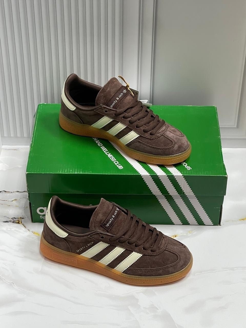 кроссовки летние adidas sporty and rich adidas цвет коричневый,кроссовки adidas handball spezial sporty & rich brown кеды adidas samba 430107665,кроссовки adidas handball spezial sporty & rich brown,к