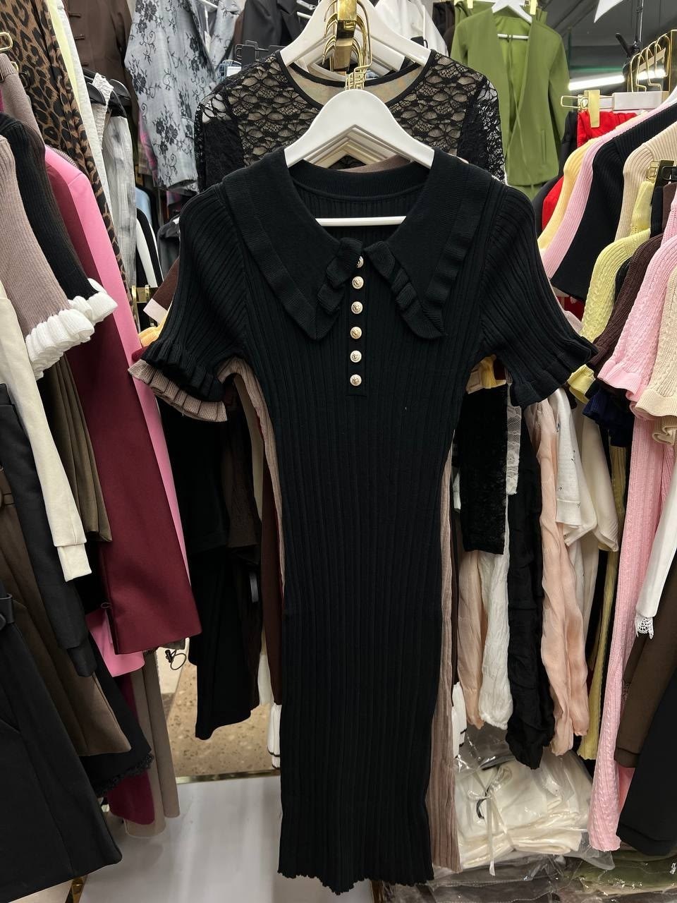 трикотажное платье летнее,платье лапша с воротником,платье с воротником,трикотажное платье,вязаное платье