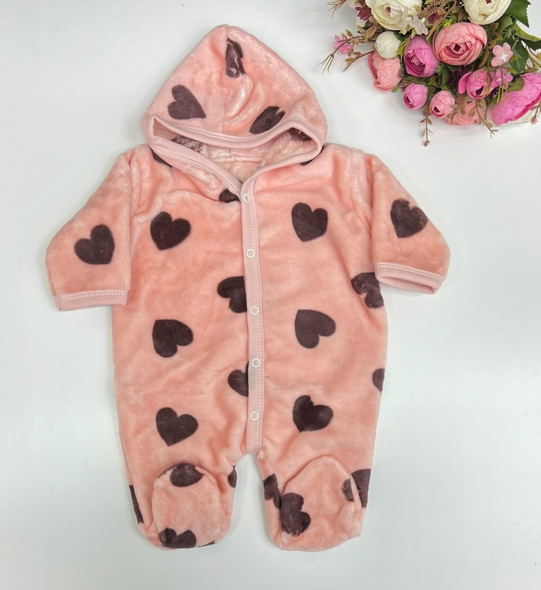 комбинезон велюровый для новорожденных 62 baby go,комбинезон для новорожденного,комбез для новорожденного,плюшевый комбинезон для новорожденного,плюшевый комбинезон