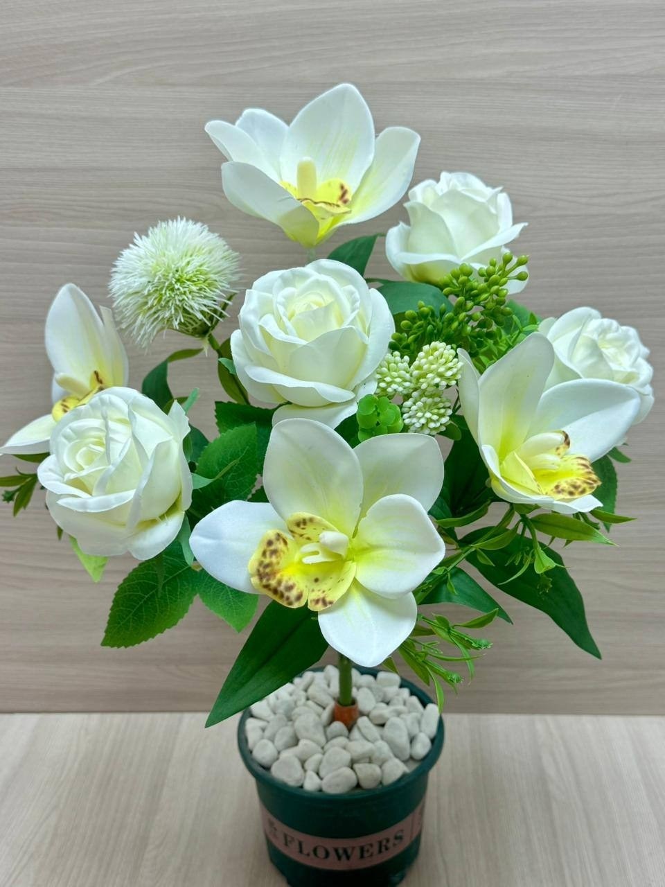 цветок искусственная,искусственные цветы орхидея,роза персиковая,роза пич аваланж,чайно гибридная роза