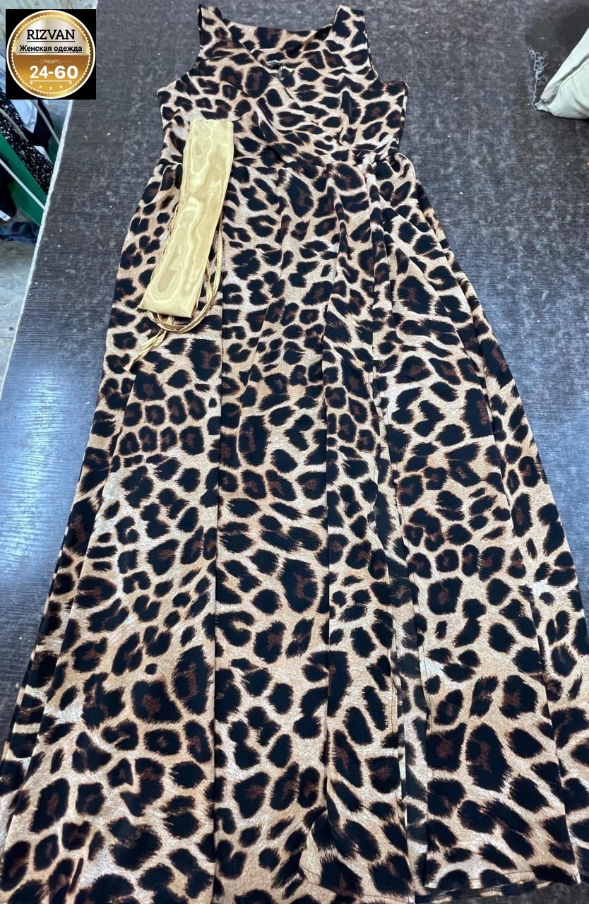 женское длинное платье с леопардовым принтом,леопардовое платье на бретельках,платье из леопардового шифона,женские длинные платья,платье с леопардовым принтом