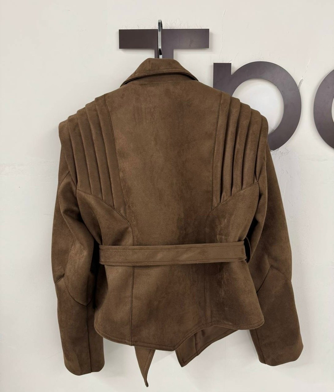 замшевая куртка,замшевая куртка с поясом,повседневная куртка,женская замшевая куртка rzra с отложным воротником и длинными рукавами,куртка замшевая женская