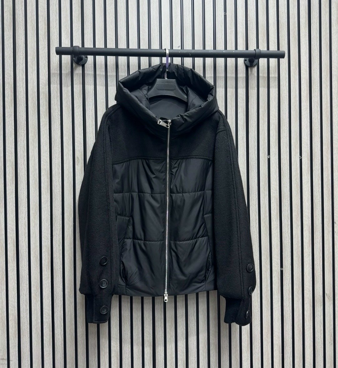 куртка женская,женский пуховик loro piana серый с капюшоном,демисезонная куртка,комбинированные куртки,куртка