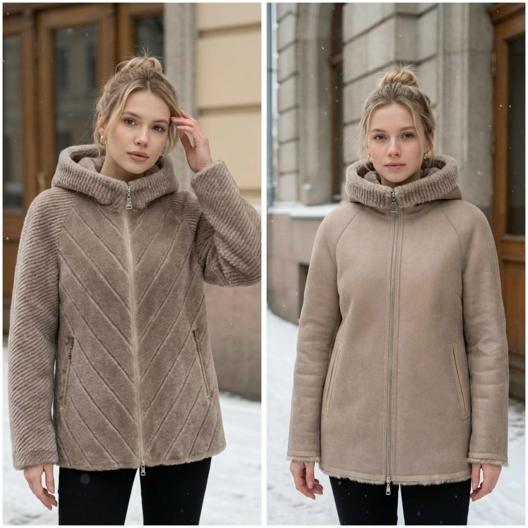 дубленка короткая двусторонняя 01 каляев,дубленка женская каляев 63791 коричневая 44 ru,дубленка женская,дубленка короткая двусторонняя каляев,дубленка зимняя женская