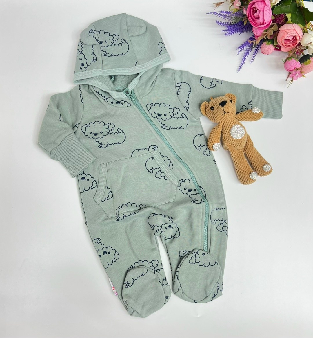 комбинезон детский,комбинезон для мальчиков,мятный комбинезон для новорожденного,комбинезон для детей,комбинезон для малыша с капюшоном