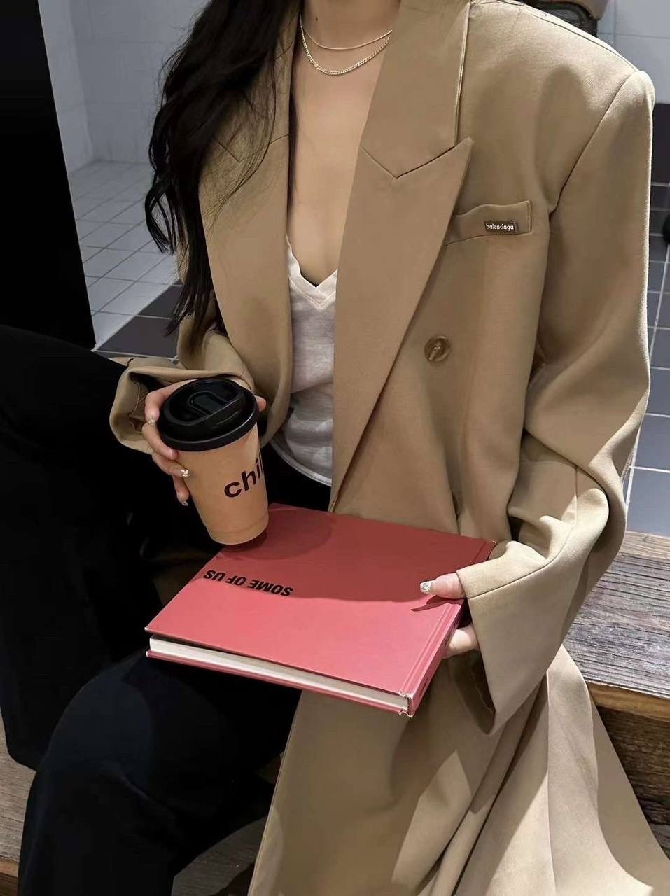 двустороннее шерстяное пальто средней длины в корейском стиле,женское длинное двубортное пальто,кашемировое пальто женское двубортное,стильное пальто,женское длинное кашемировое пальто